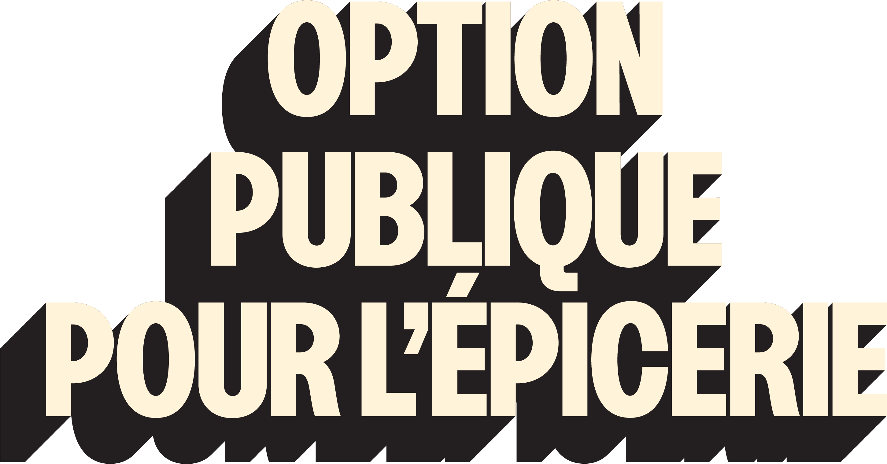 Option publique pour l'épicerie